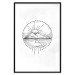 Poster Mountain Sketch - black and white mountain landscape on a solid white background 131912 additionalThumb 15