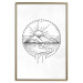 Poster Mountain Sketch - black and white mountain landscape on a solid white background 131912 additionalThumb 17