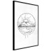 Poster Mountain Sketch - black and white mountain landscape on a solid white background 131912 additionalThumb 11