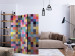 Room Divider Full Spectrum (3-piece) - geometric background with colorful pixels 132712 additionalThumb 4