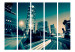 Room Separator Los Angeles Streets at Night II (5-piece) - skyscrapers of a big city 133112 additionalThumb 3