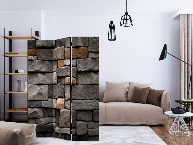 Room Separator Stone Fortress (3-piece) - simple composition with wall texture 133512 additionalImage 4