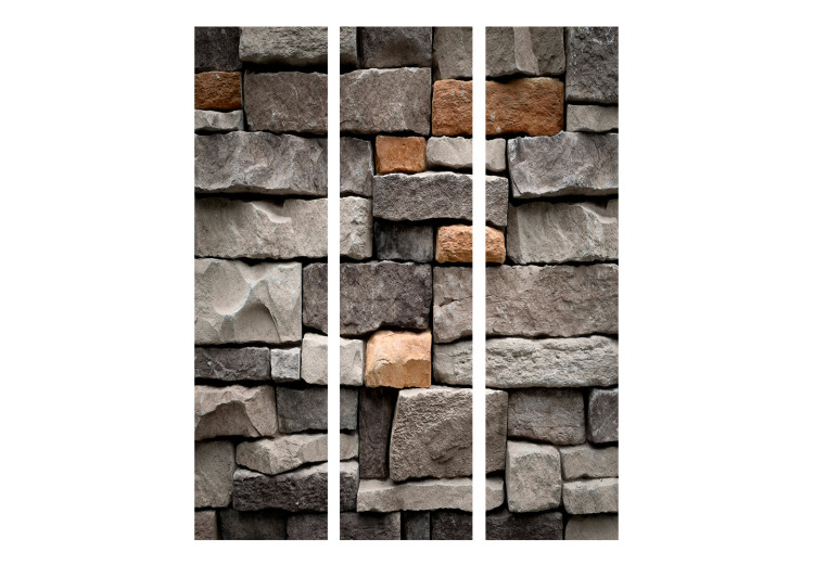 Room Separator Stone Fortress (3-piece) - simple composition with wall texture 133512 additionalImage 3