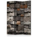Room Separator Stone Fortress (3-piece) - simple composition with wall texture 133512
