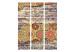 Folding Screen Colorful Equation - texture of brick wall with colorful mandalas 133612 additionalThumb 3