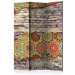 Folding Screen Colorful Equation - texture of brick wall with colorful mandalas 133612