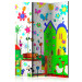 Room Separator Happy Farm - colorful house architecture with flowers and animals 133712