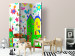 Room Separator Happy Farm - colorful house architecture with flowers and animals 133712 additionalThumb 2