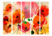 Room Separator Velvet Poppies II - bouquet of red and yellow flowers on a light background 133912 additionalThumb 3