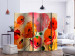 Room Separator Velvet Poppies II - bouquet of red and yellow flowers on a light background 133912 additionalThumb 2
