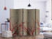 Room Divider Red-Hot Branches II - pattern of a tree in red color on a beige background 134012 additionalThumb 2