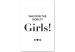 Canvas Who rules the world? Girls! - black and white graphic and inscription 134212