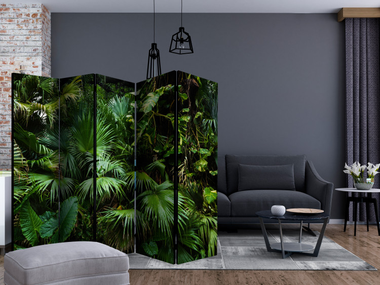 Room Separator Sunny Jungle II (5-piece) - green leaves of wild plants 134312 additionalImage 4