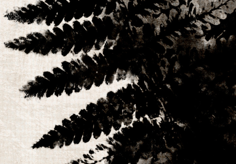 Poster Fern Trace - dark plant composition on a beige textured background 134512 additionalImage 11