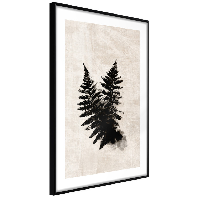 Poster Fern Trace - dark plant composition on a beige textured background 134512 additionalImage 8