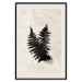 Poster Fern Trace - dark plant composition on a beige textured background 134512 additionalThumb 23