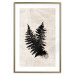 Poster Fern Trace - dark plant composition on a beige textured background 134512 additionalThumb 20