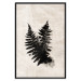 Poster Fern Trace - dark plant composition on a beige textured background 134512 additionalThumb 19