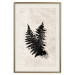 Poster Fern Trace - dark plant composition on a beige textured background 134512 additionalThumb 21
