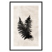 Poster Fern Trace - dark plant composition on a beige textured background 134512 additionalThumb 16