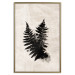 Poster Fern Trace - dark plant composition on a beige textured background 134512 additionalThumb 18