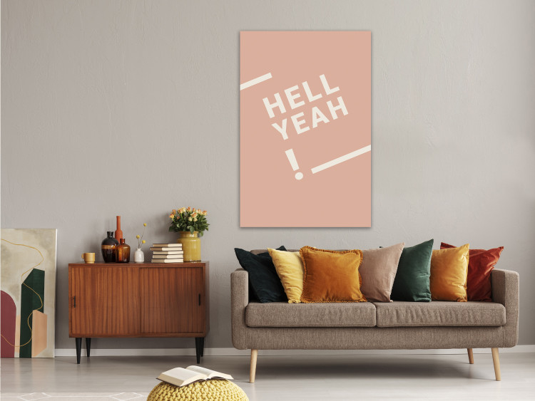 Canvas Print Hell Yeah! (1 Part) Vertical 135612 additionalImage 3
