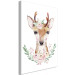 Canvas Print Deer with flowers - a colorful illustration with a pet for children 135712 additionalThumb 2