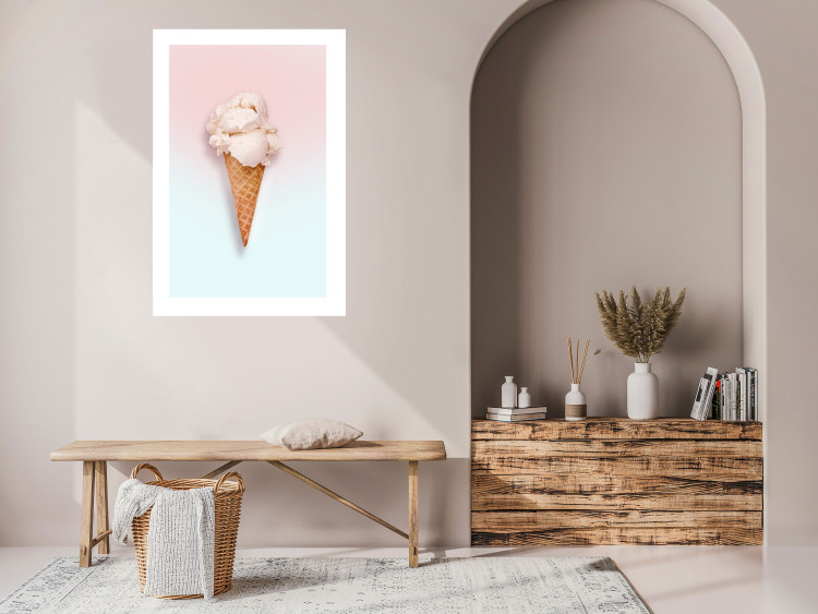 Wall Poster Sweet Treats - summer composition with ice cream cone on a colorful background 135912 additionalImage 18