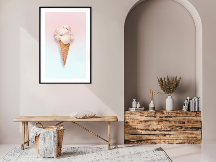 Wall Poster Sweet Treats - summer composition with ice cream cone on a colorful background 135912 additionalImage 27