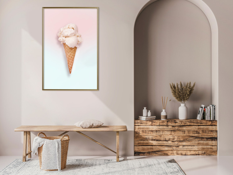 Wall Poster Sweet Treats - summer composition with ice cream cone on a colorful background 135912 additionalImage 21