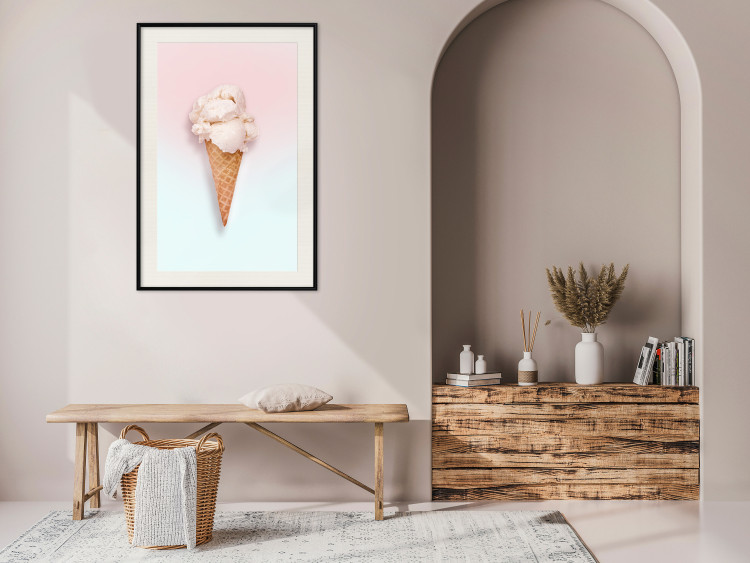 Wall Poster Sweet Treats - summer composition with ice cream cone on a colorful background 135912 additionalImage 25