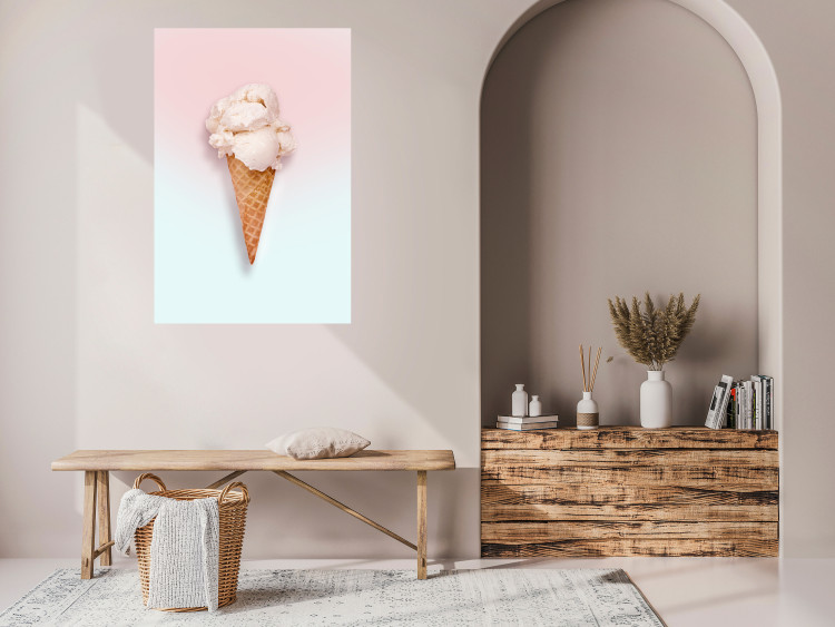 Wall Poster Sweet Treats - summer composition with ice cream cone on a colorful background 135912 additionalImage 22