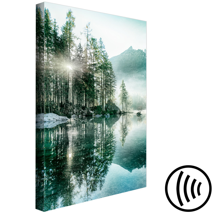 Canvas Morning by the Lake (1-piece) Vertical - mountain landscape scene 137212 additionalImage 6
