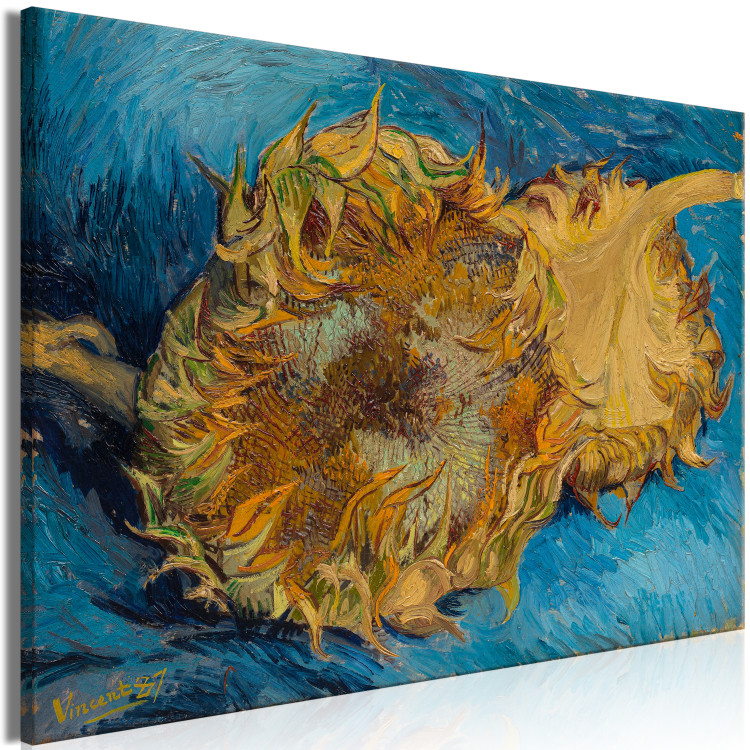 Canvas Print Ripe Sunflowers (1-piece) Wide - summer sunflower flowers 137312 additionalImage 2