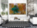 Canvas Art Print Gift (1-piece) Wide - abstraction with a touch of golden texture 137512 additionalThumb 3