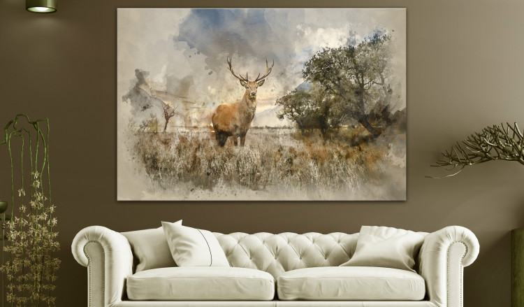 Large canvas print Deer in Field [Large Format] 137612 additionalImage 3