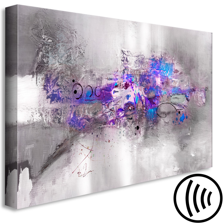 Canvas Art Print Transition (1-piece) Wide - modern abstraction with a touch of purple 138412 additionalImage 6