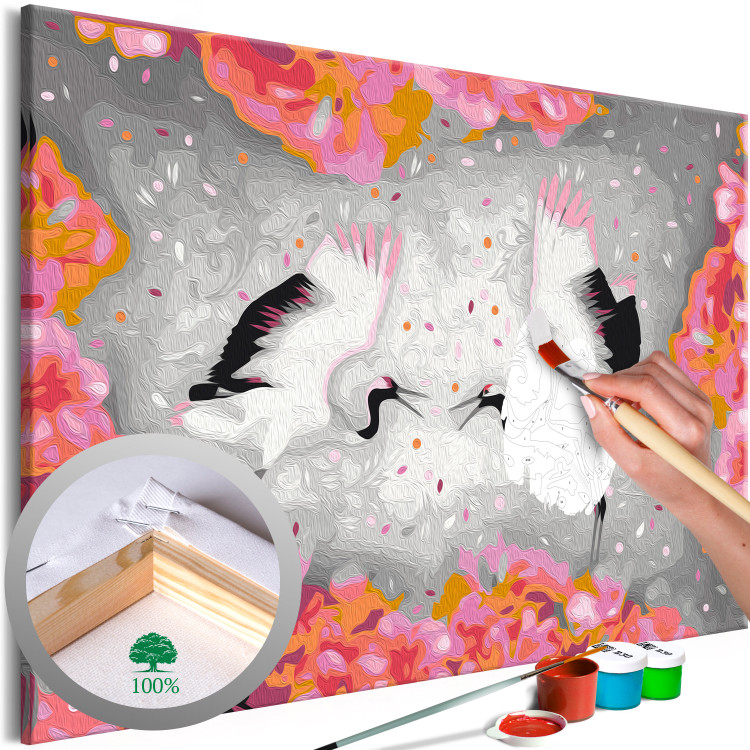 Paint by Number Kit Thousand Petals Dance - Two Herons With Rised Wings 144612