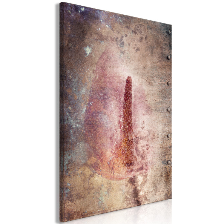 Canvas Print Modernist Nature (1-piece) - abstraction with a pink flower 144712 additionalImage 2