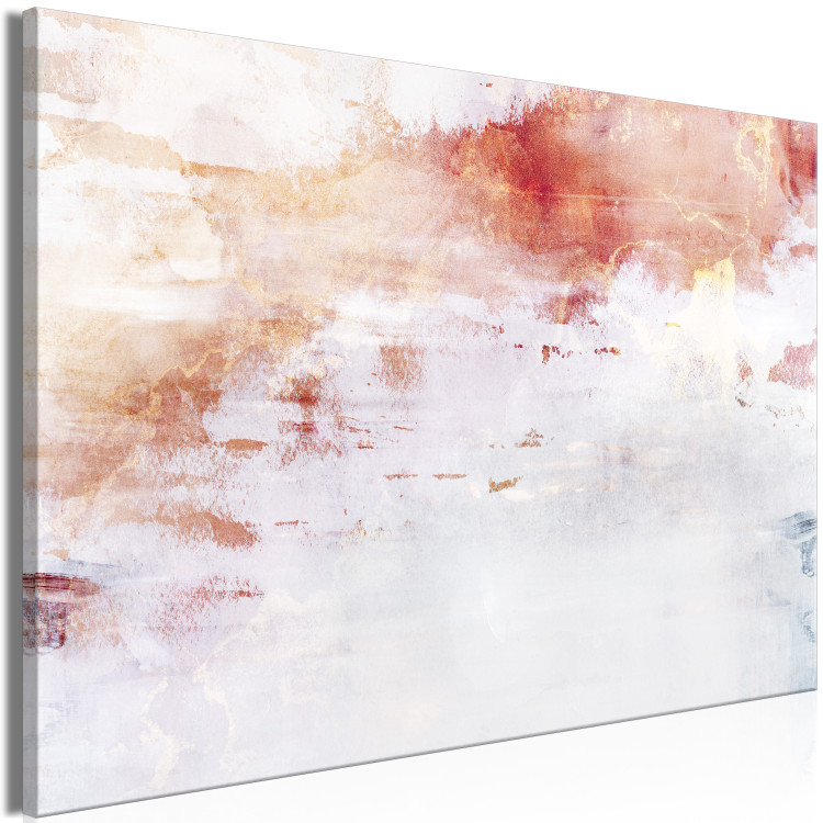 Canvas Flow of Energy (1-piece) - abstraction in white-orange background 145312 additionalImage 2