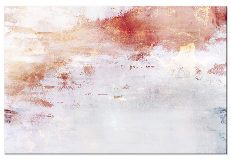 Canvas Flow of Energy (1-piece) - abstraction in white-orange background 145312