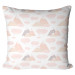 Decorative Microfiber Pillow Clouds and mountains - composition in shades of white and pink cushions 147012