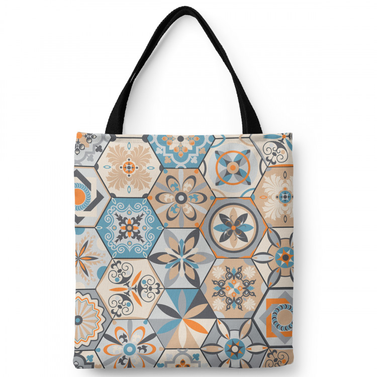 Shopping Bag Oriental hexagons - a motif inspired by patchwork ceramics 147512