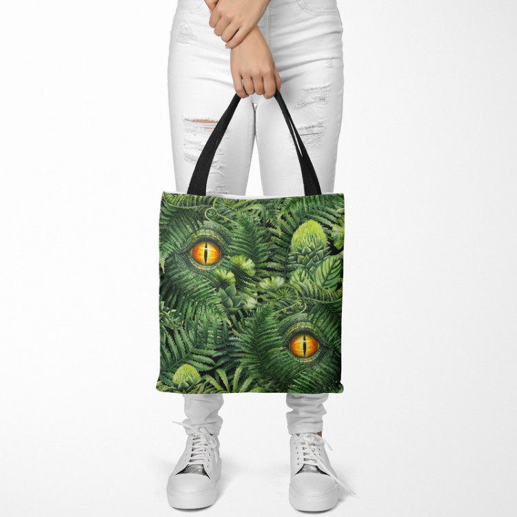 Shopping Bag Wild eye in the midst of greenery - floral motif with fern leaves 147612 additionalImage 2