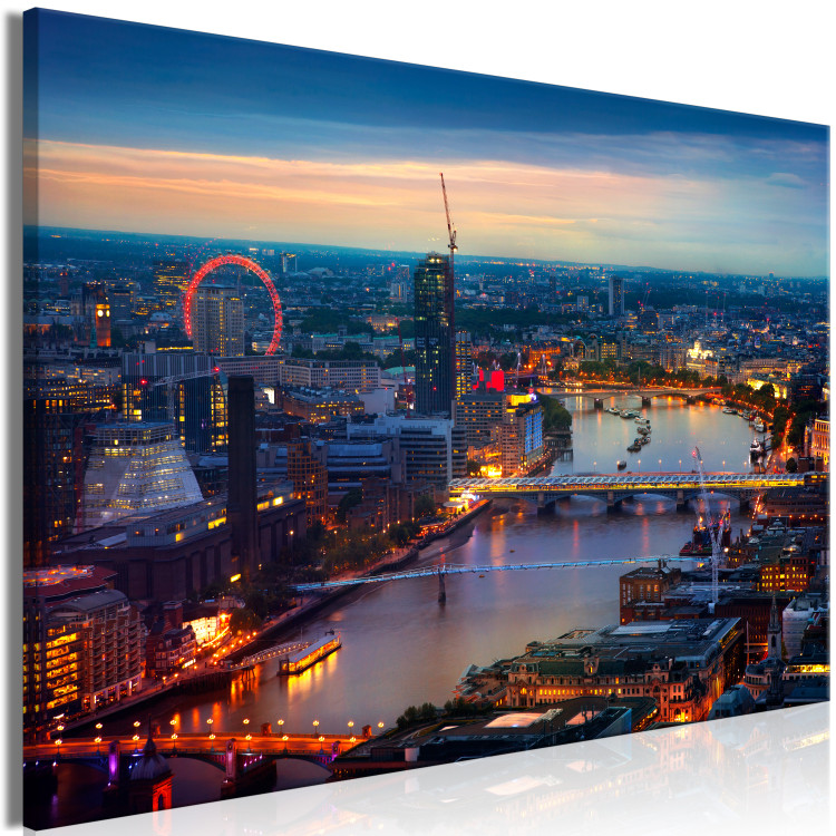 Canvas Night London - Panoramic View of the Capital of England After Dark 147712 additionalImage 2