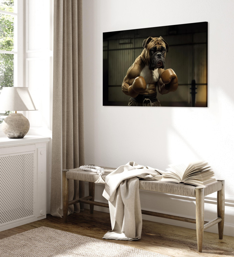 Canvas AI Boxer Dog - Fantasy Portrait of a Strong Animal in the Ring - Horizontal 150112 additionalImage 4