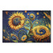 Large canvas print Sunflowers Against the Night Sky - Composition Generated by AI [Large Format] 151112