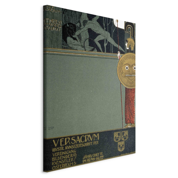 Reproduction Painting Cover of 'Ver Sacrum', the journal of the Viennese Secession, depicting Theseus and the Minotaur 156612 additionalImage 2