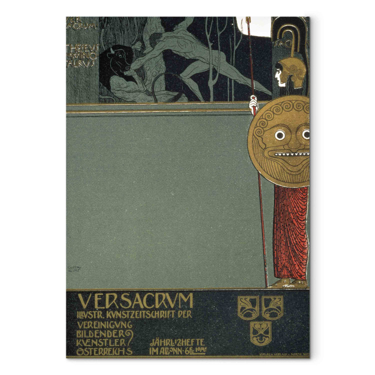 Reproduction Painting Cover of 'Ver Sacrum', the journal of the Viennese Secession, depicting Theseus and the Minotaur 156612