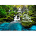 Photo Wallpaper Orient - sculpture of Buddha on the background of a waterfall in highly saturated colours 90012 additionalThumb 5